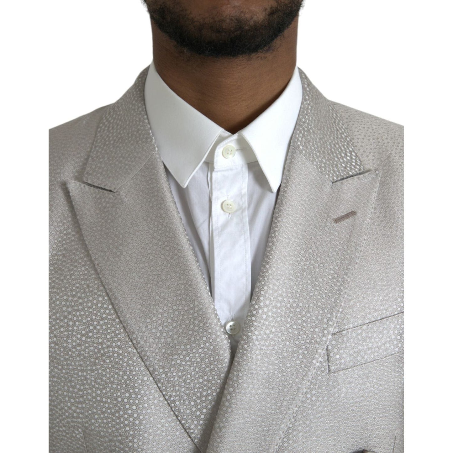 Dolce & Gabbana Off White MARTINI Double Breasted Coat Blazer Dolce & Gabbana