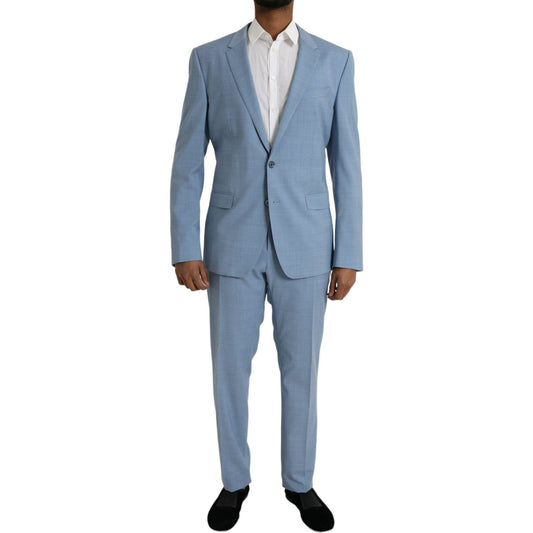 Dolce & Gabbana Light Blue Polyester MARTINI Formal 2 Piece Suit Dolce & Gabbana