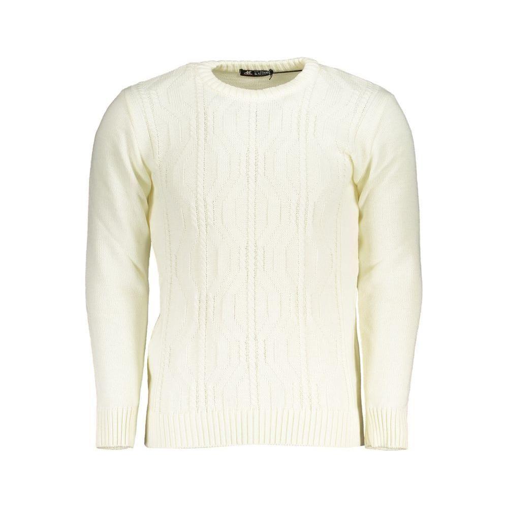 U.S. Grand Polo White Fabric Sweater U.S. Grand Polo