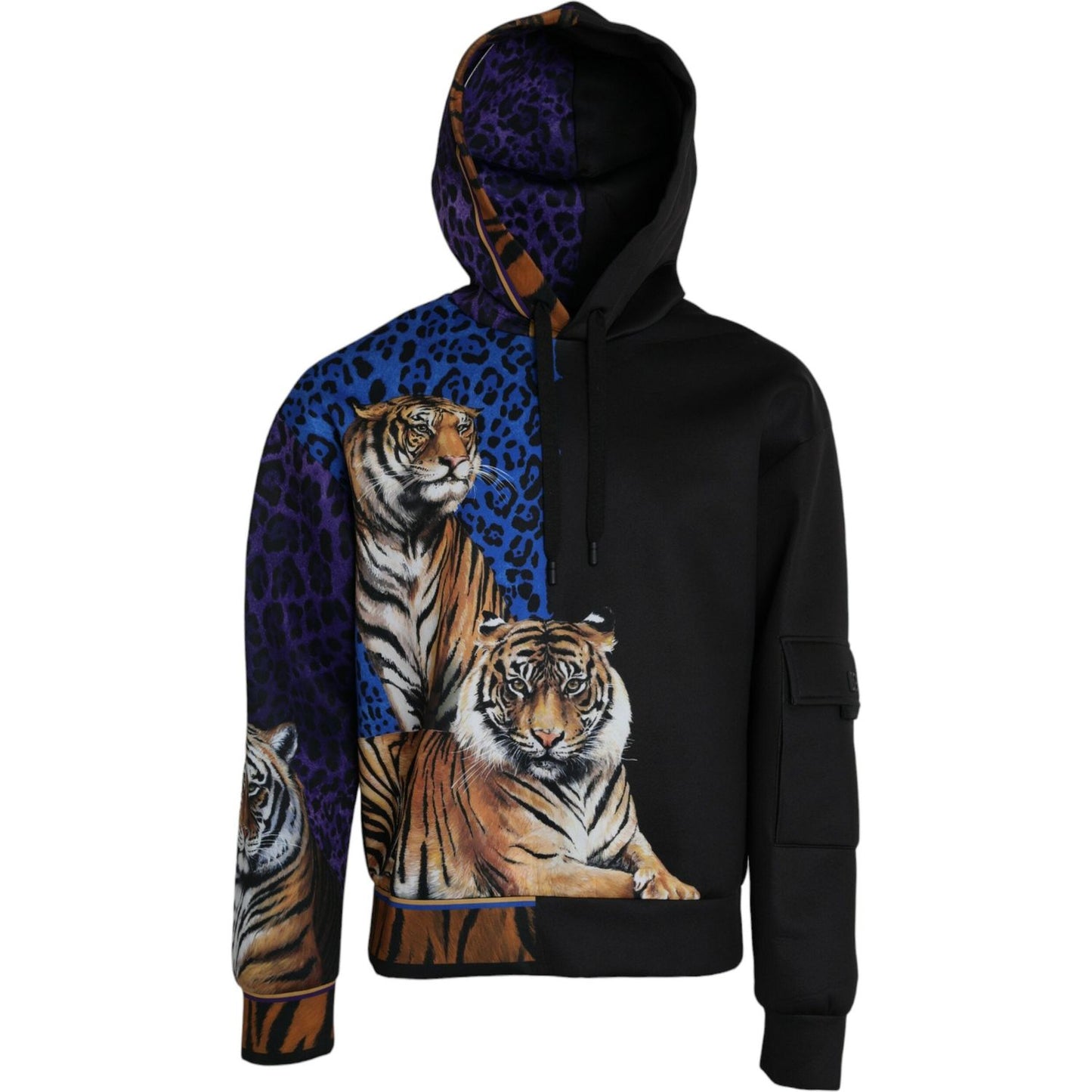 Dolce & Gabbana Multicolor Tiger Hooded Sweatshirt Sweater Dolce & Gabbana