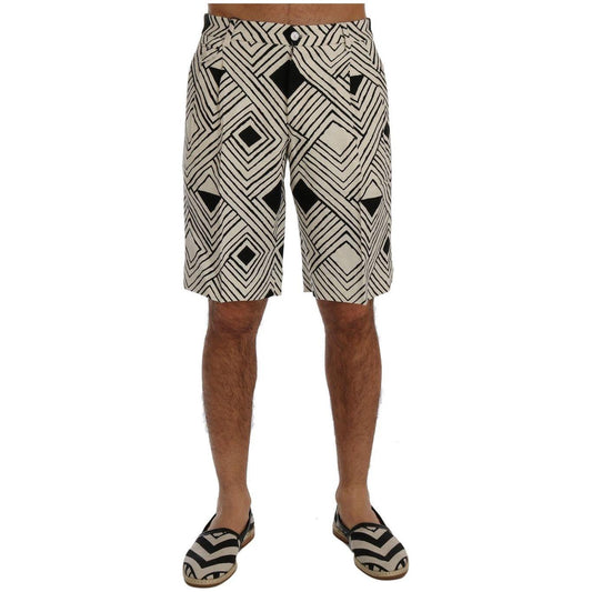 Dolce & Gabbana Chic Striped Casual Shorts - Hemp & Linen Blend Dolce & Gabbana