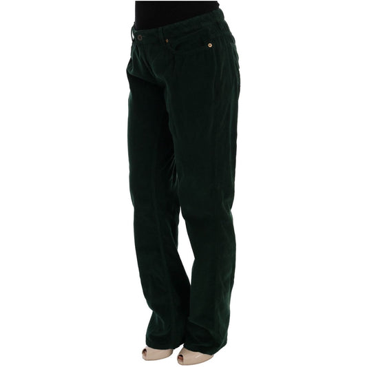 Dolce & Gabbana Elegant Green Cotton Blend Trousers Dolce & Gabbana