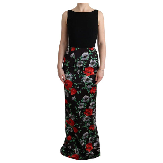 Dolce & Gabbana Elegant Floral Sheath Gown Dolce & Gabbana