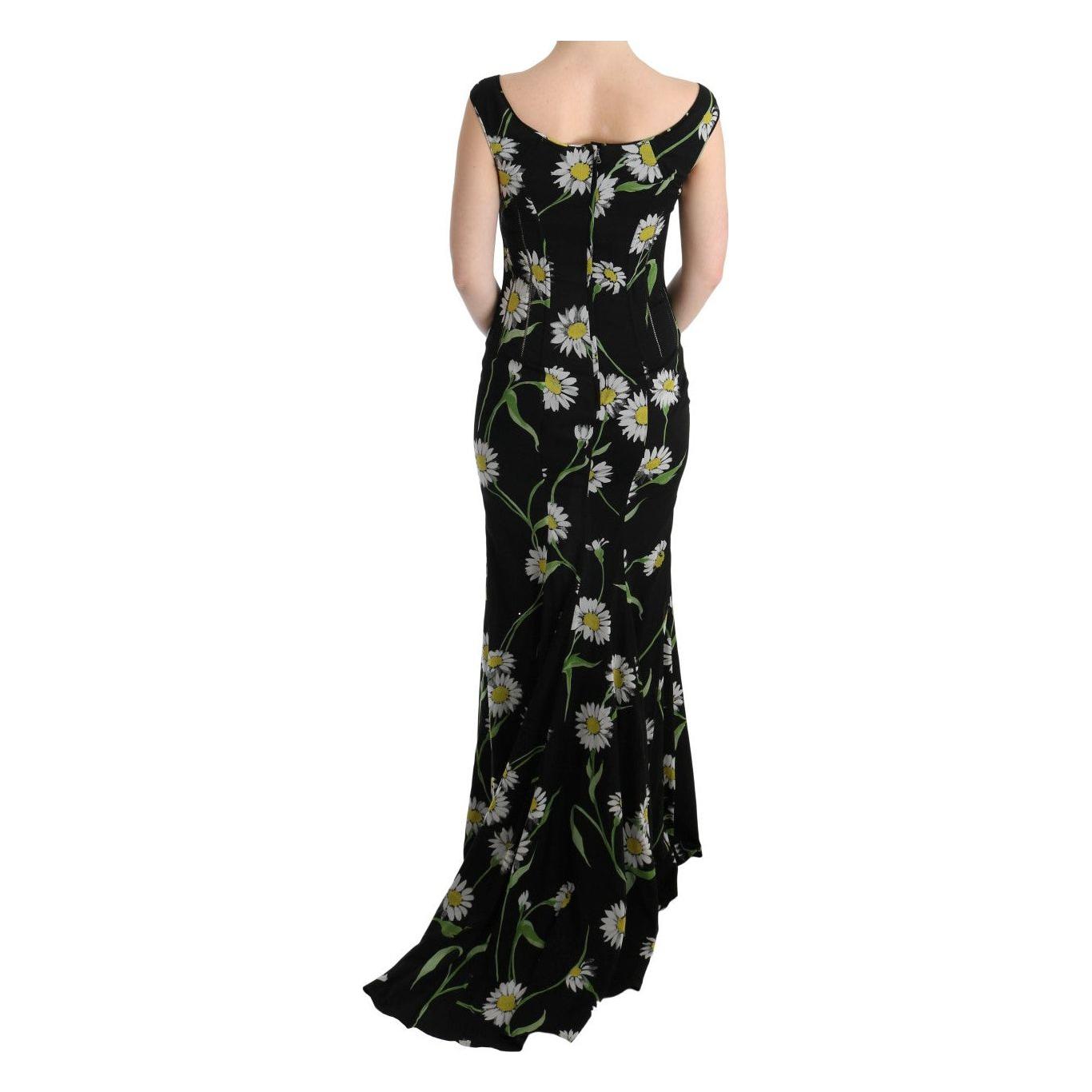 Dolce & Gabbana Sunflower Print Full Length Sheath Dress Dolce & Gabbana