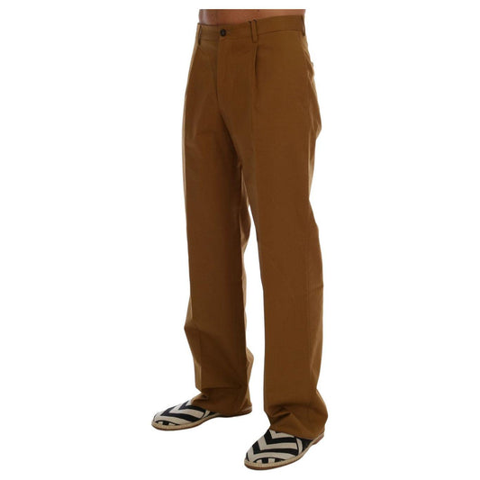 Dolce & Gabbana Elegant Brown Formal Trousers for Men Dolce & Gabbana