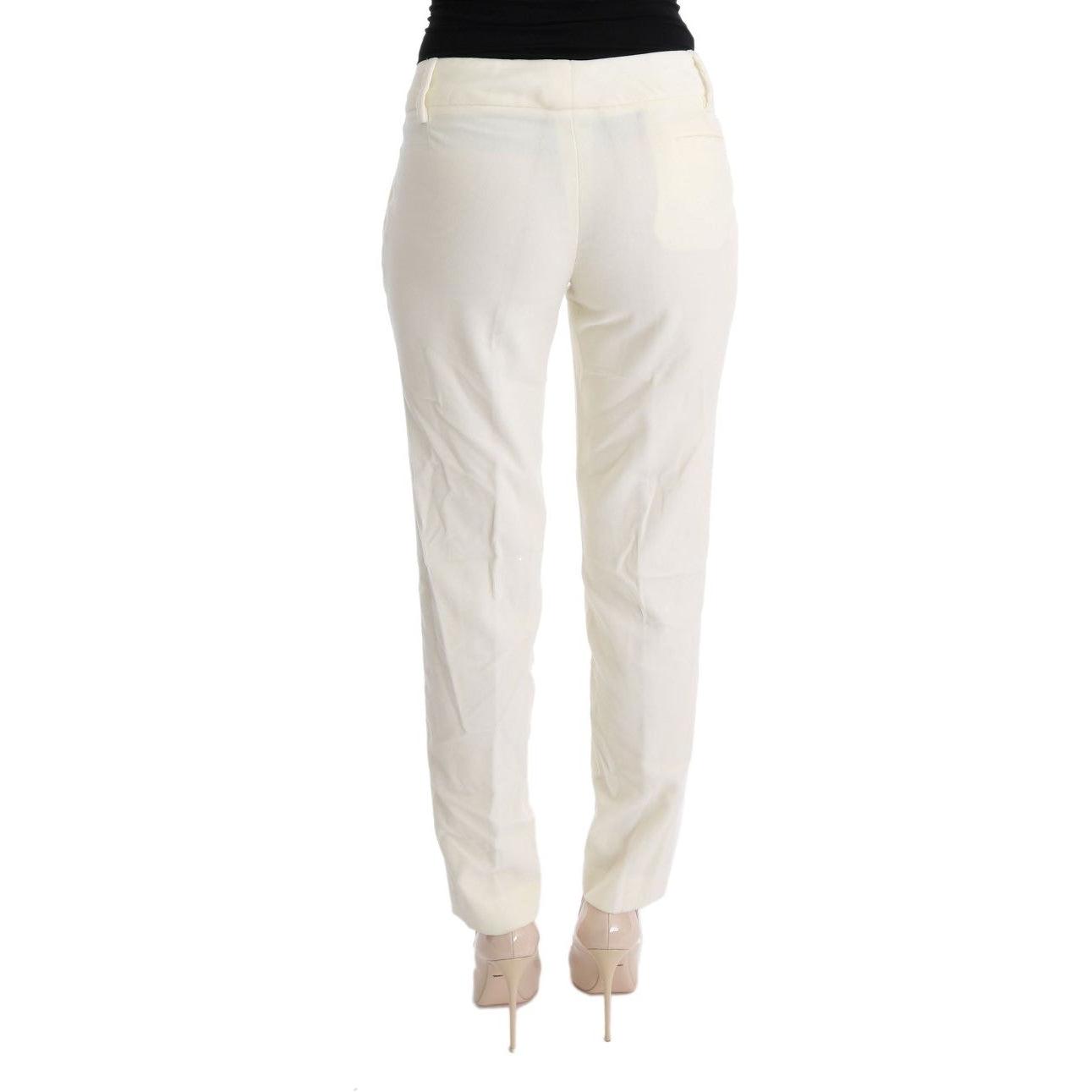 Ermanno Scervino Chic White Regular Fit Pants Ermanno Scervino