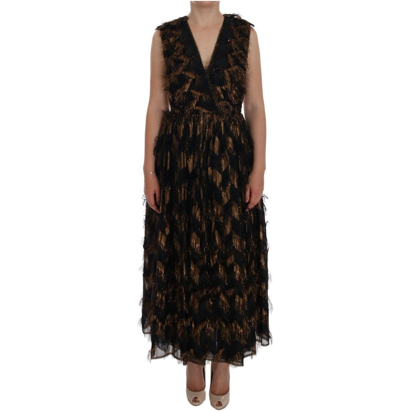 Dolce & Gabbana Elegant A-Line Full Length Sleeveless Dress Dolce & Gabbana