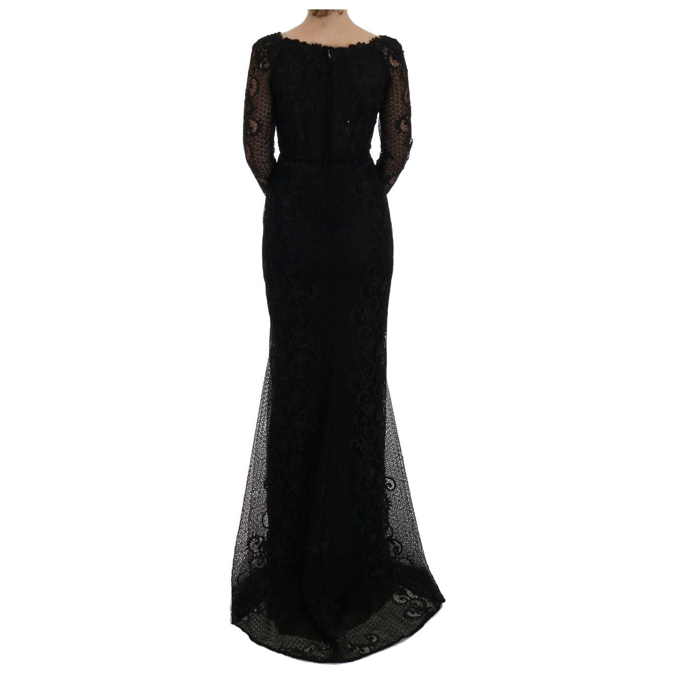 Dolce & Gabbana Elegant Full Length Black Sheath Maxi Dress Dolce & Gabbana