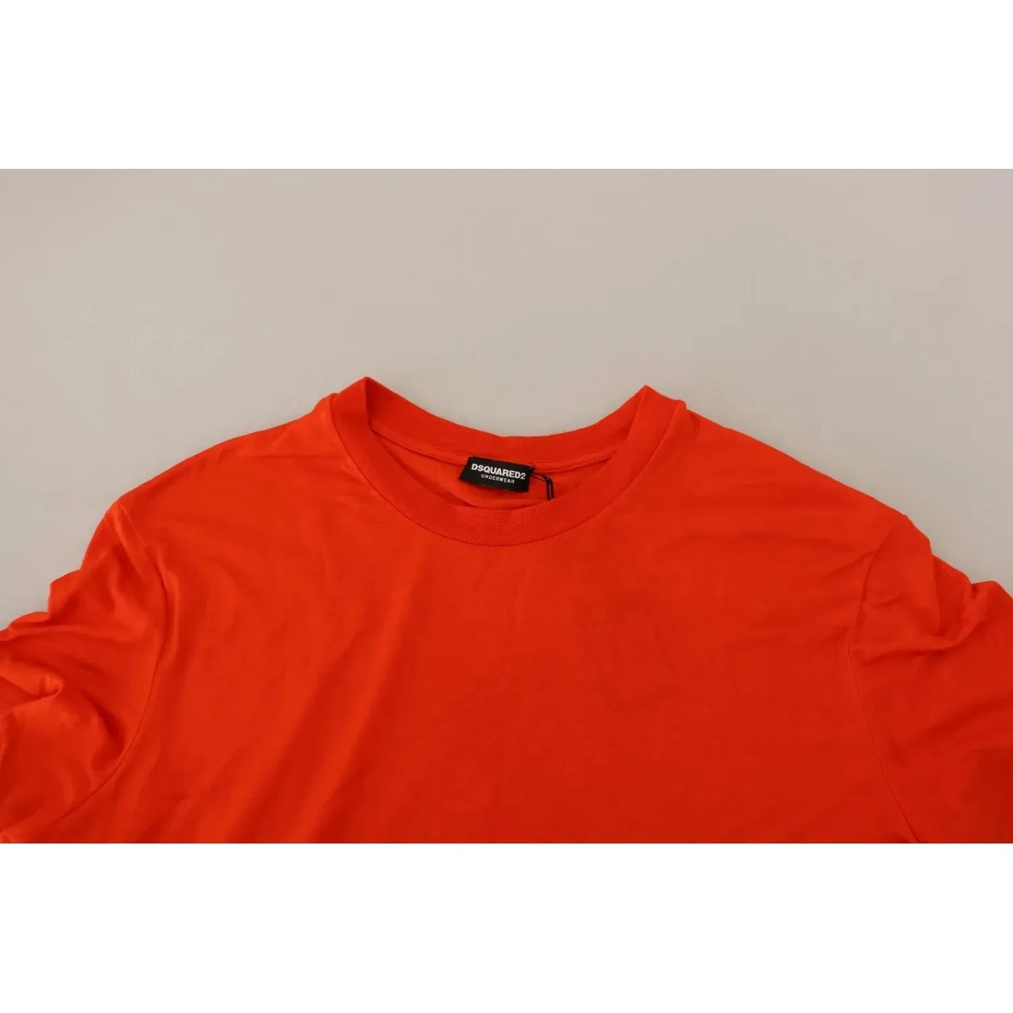 Dsquared² Orange Modal Short Sleeves Crewneck T-shirt Dsquared²