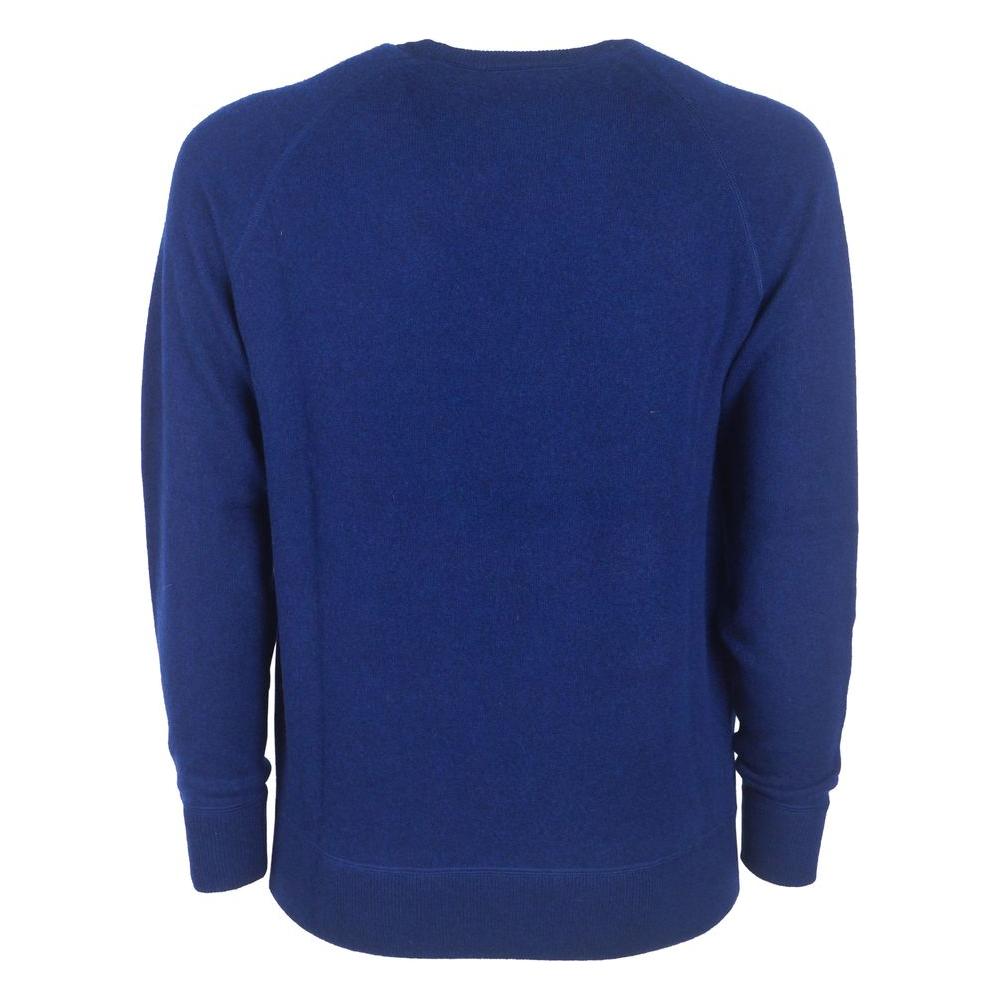 Emilio Romanelli Navy Blue Cashmere Crew Neck Sweater - Slim Fit Emilio Romanelli