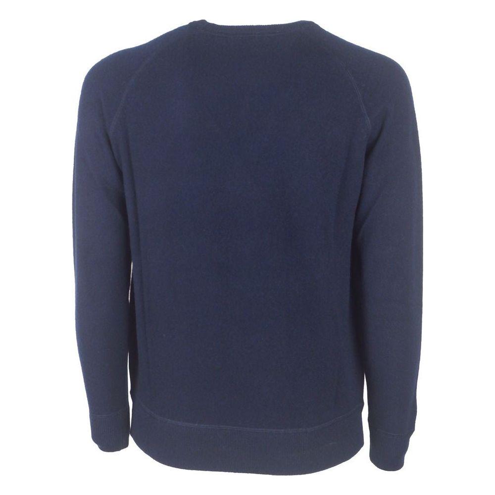 Emilio Romanelli Elegant Dark Blue Cashmere Sweater Emilio Romanelli