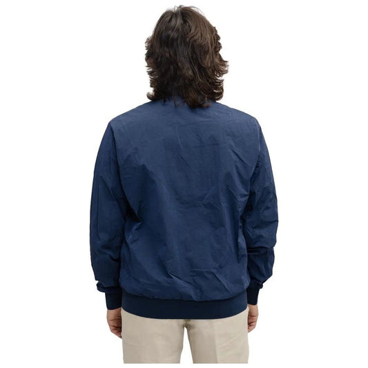 Refrigiwear Elevated Casual Blue Bomber Jacket Refrigiwear