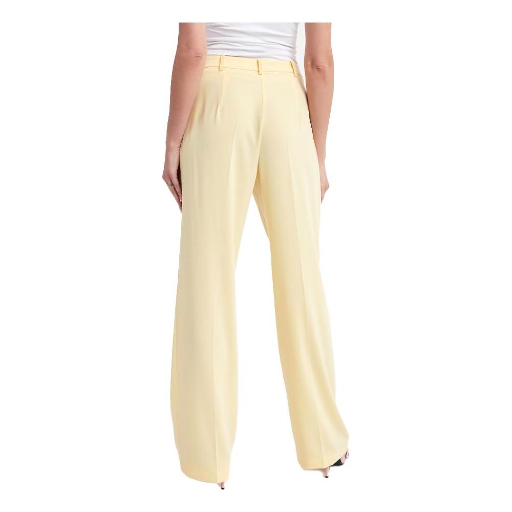 Patrizia Pepe Elegant Smooth Fabric Trousers in Yellow Patrizia Pepe