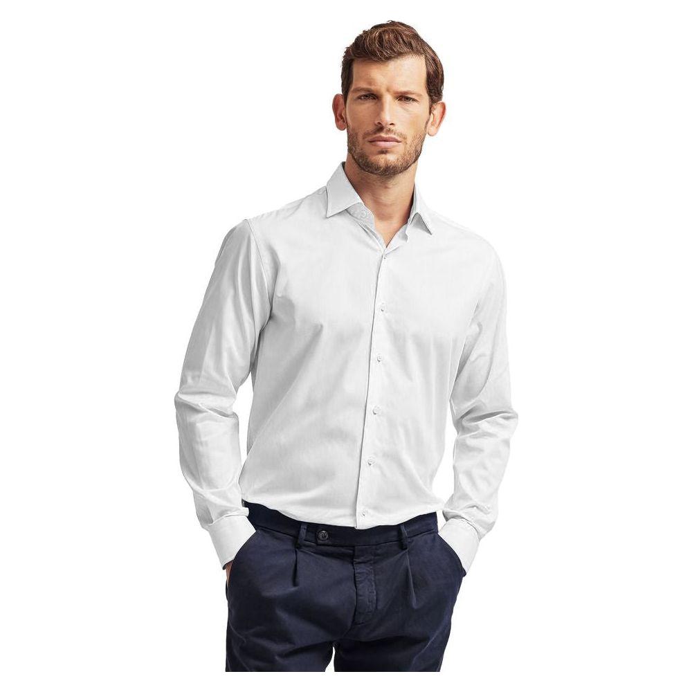 Ballantyne White Cotton Men Shirt Ballantyne