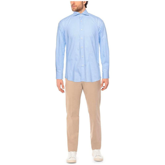 Aquascutum Chic Light Blue Oxford Cotton Shirt Aquascutum