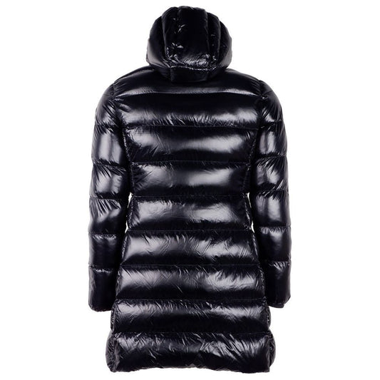 Centogrammi Reversible Long Down Jacket in Sleek Black Centogrammi