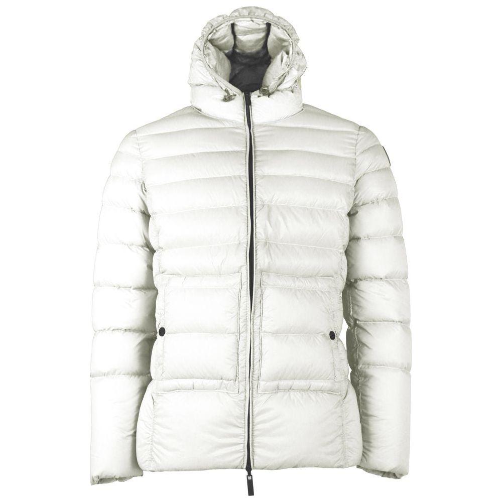 Centogrammi Reversible White Nylon Hooded Jacket Centogrammi