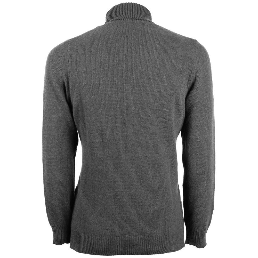 Emilio Romanelli Gray Cashmere Men Sweater Emilio Romanelli