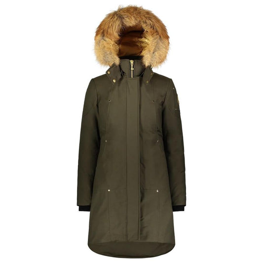 Gold-Adorned Stirling Parka with Blue Fox Fur