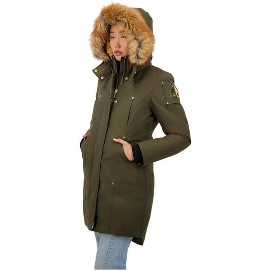 Gold-Adorned Stirling Parka with Blue Fox Fur