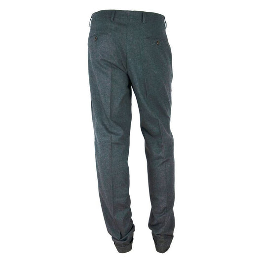 Made in Italy Elegantly Tailored Gray Winter Trousers Made in Italy