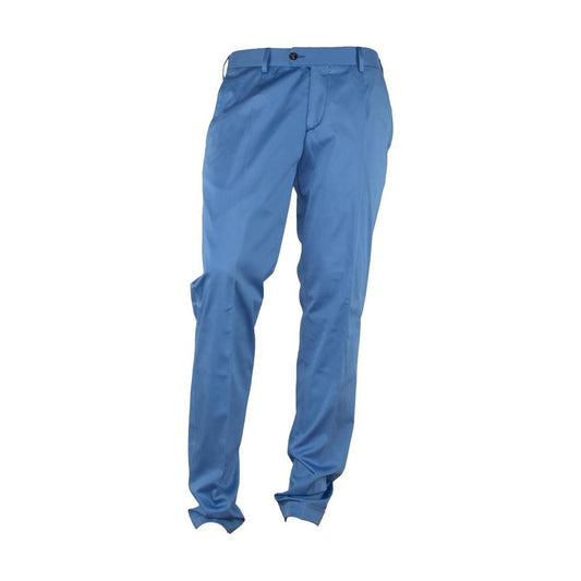 Made in Italy Elegant Light Blue Italian Summer Trousers Made in Italy