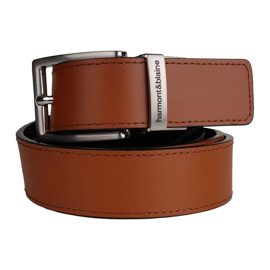 Harmont & Blaine Reversible Calfskin Leather Belt - Dual Style Luxury Harmont & Blaine