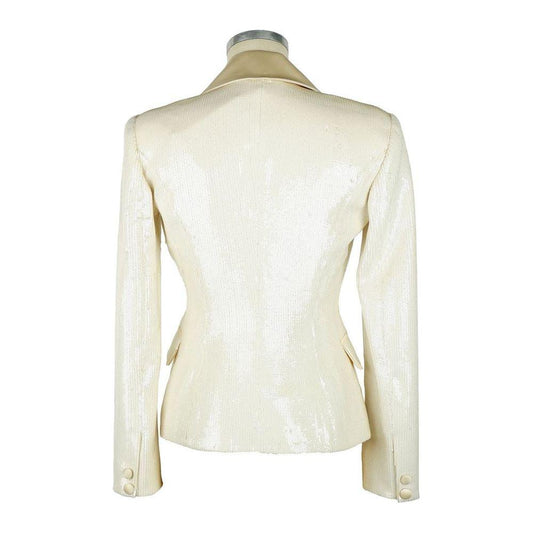 Elisabetta Franchi White Polyester Women Blazer Elisabetta Franchi