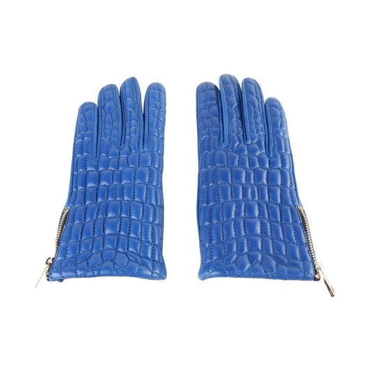 Cavalli Class Blue Lambskin Women Glove Cavalli Class