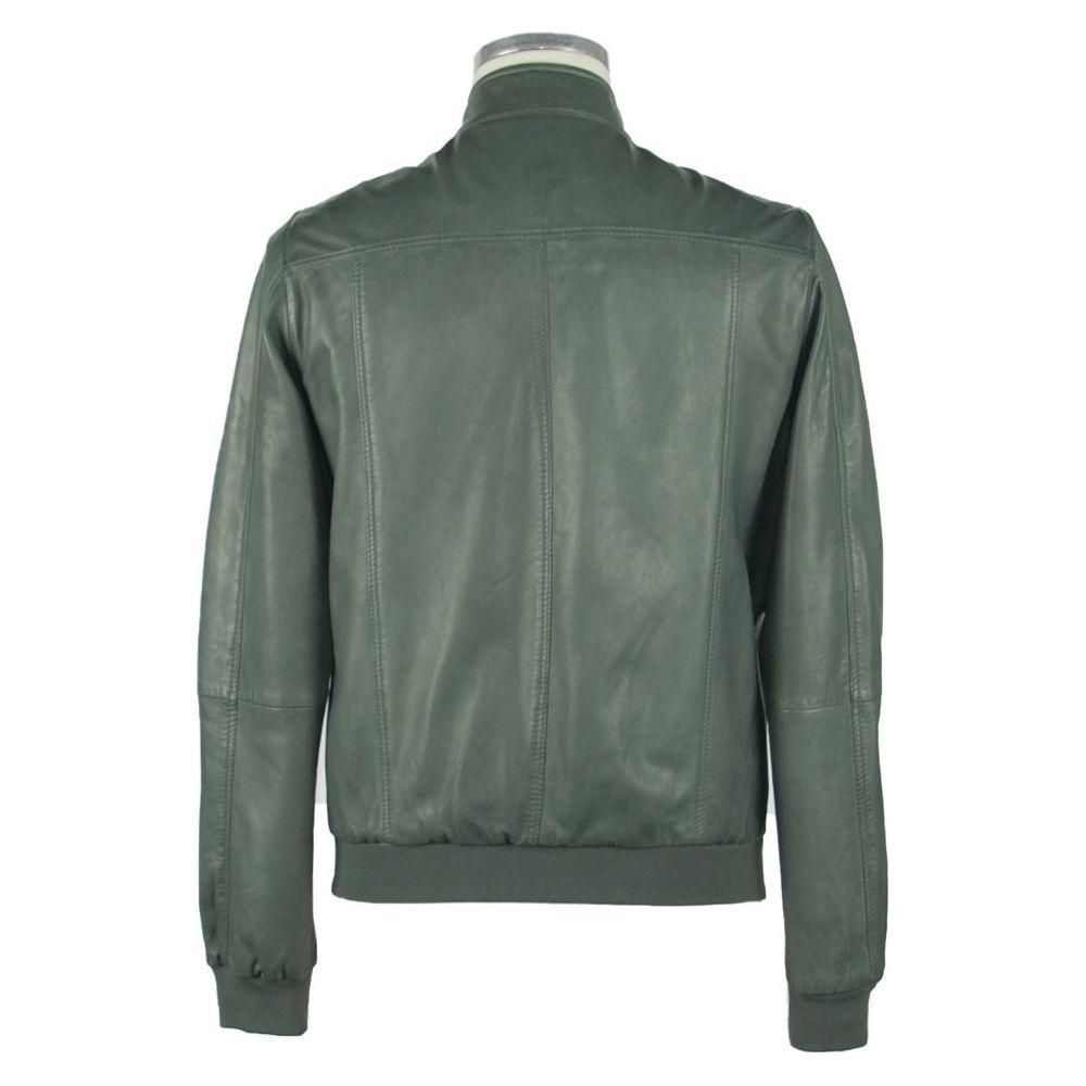 Emilio Romanelli Emerald Elegance Leather Jacket Emilio Romanelli