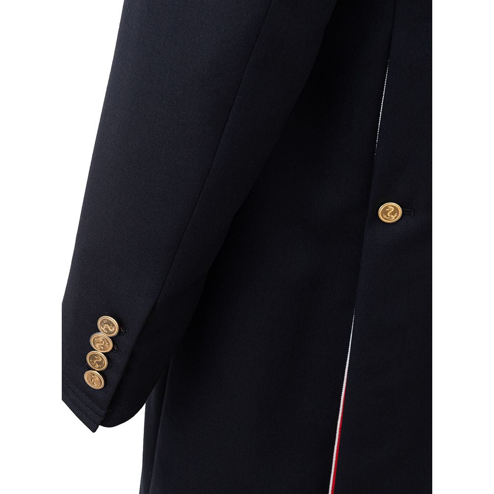 Thom Browne Elegant Wool Jacket in Signature Blue Thom Browne