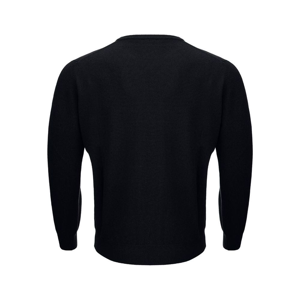 KANGRA Elegant Black Wool Sweater for Men KANGRA