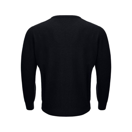 KANGRA Elegant Black Wool Sweater for Men KANGRA