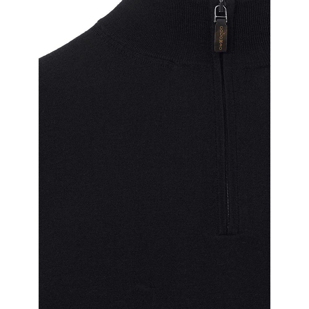 Colombo Italian Cashmere Men's Luxe Black Sweater Colombo