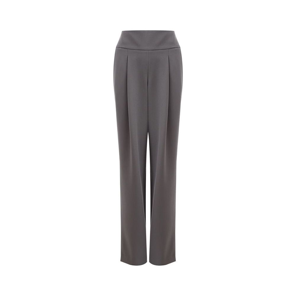 Lardini Chic Gray Wool Trousers for Sophisticated Style Lardini