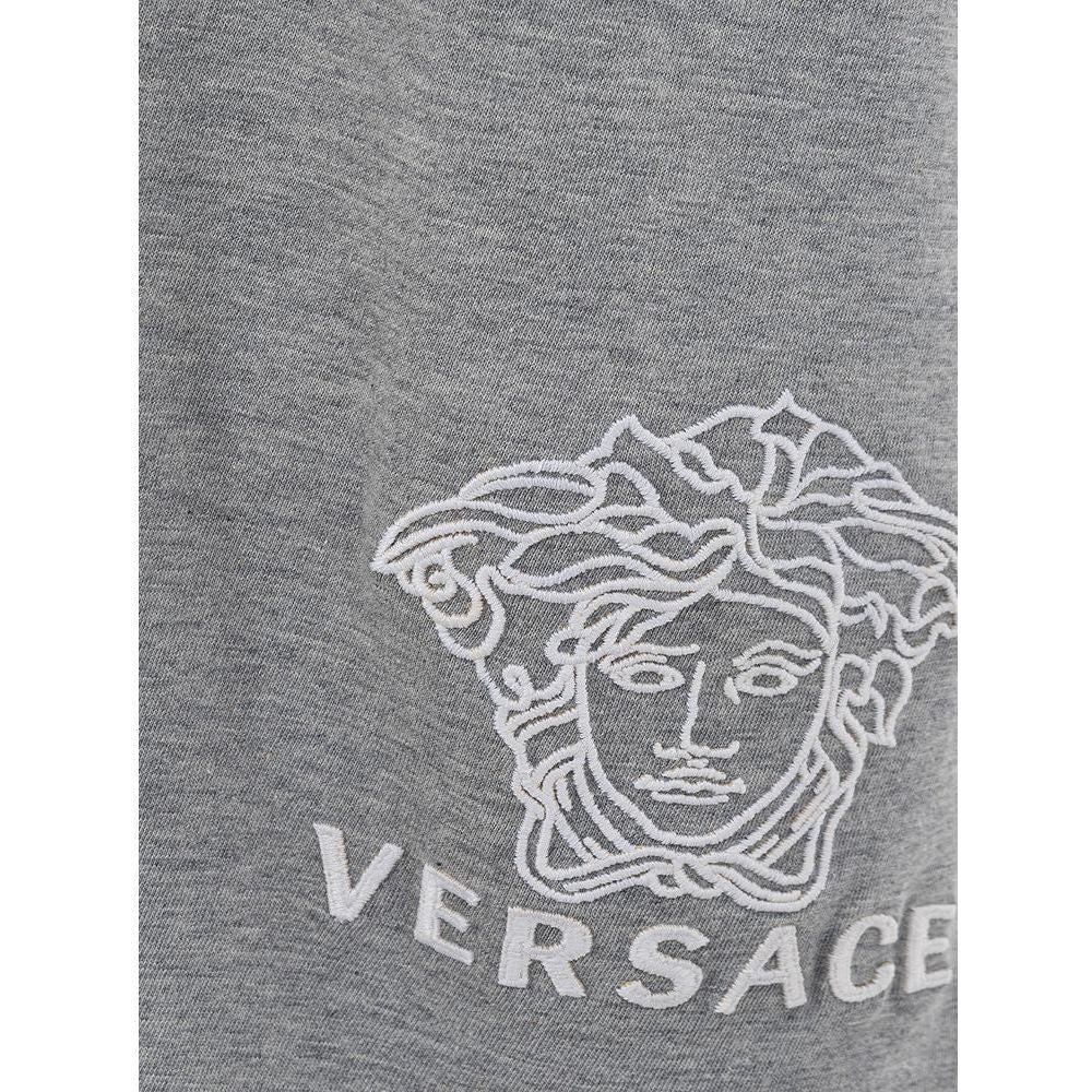 Versace Elegant Gray Cotton T-Shirt Versace