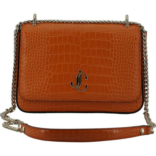 Amber Orange Leather Shoulder Bag