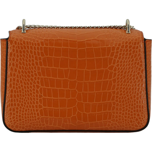 Amber Orange Leather Shoulder Bag