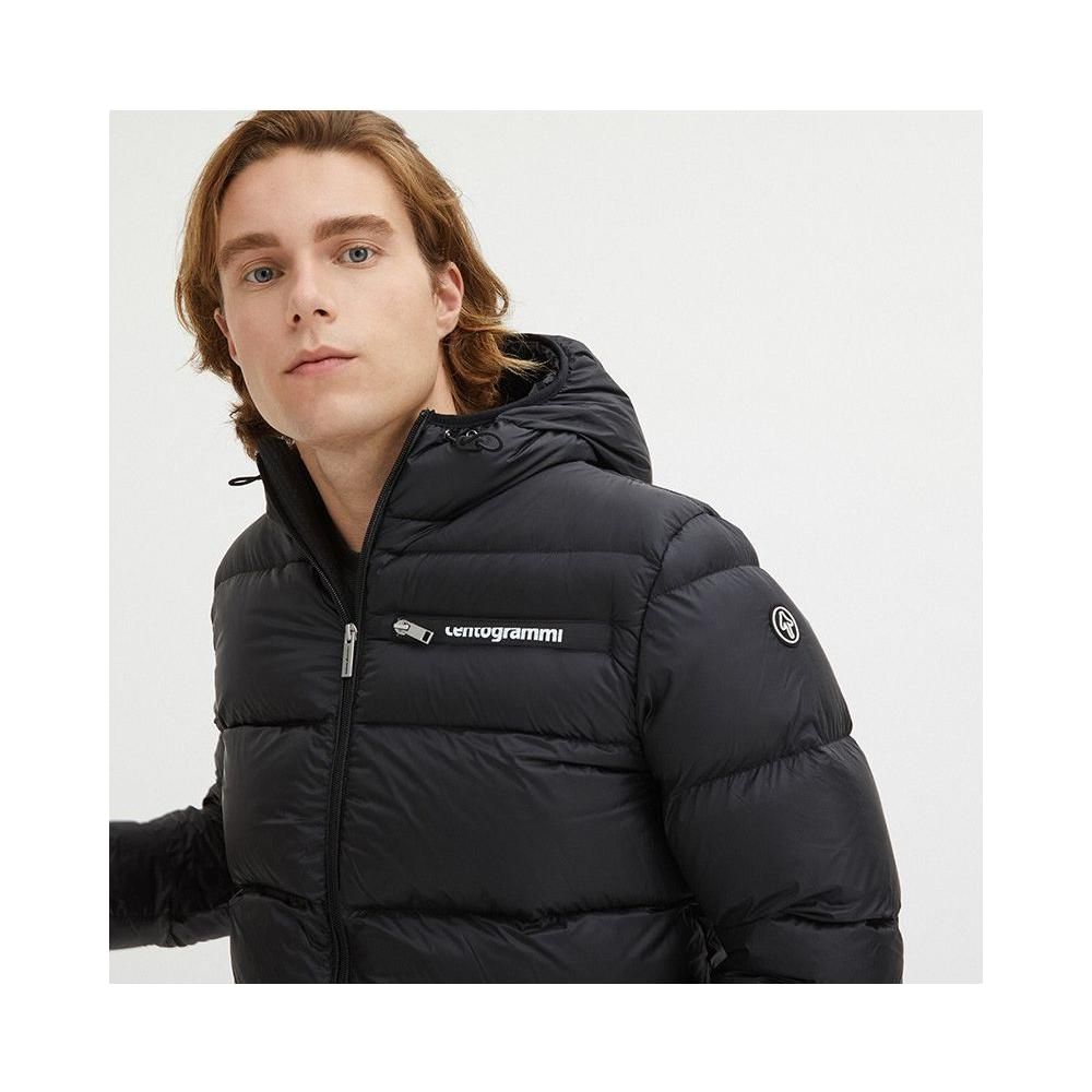 Centogrammi Black Nylon Men Jacket Centogrammi