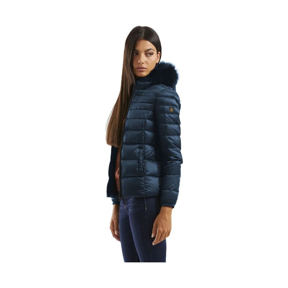 Refrigiwear Chic Padded Down Jacket with Fur Hood Refrigiwear