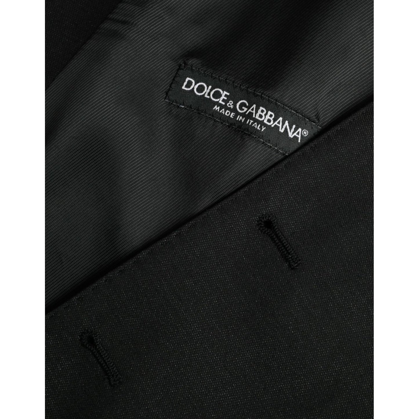 Dolce & Gabbana Black Wool Waistcoat Dress Formal Vest Dolce & Gabbana