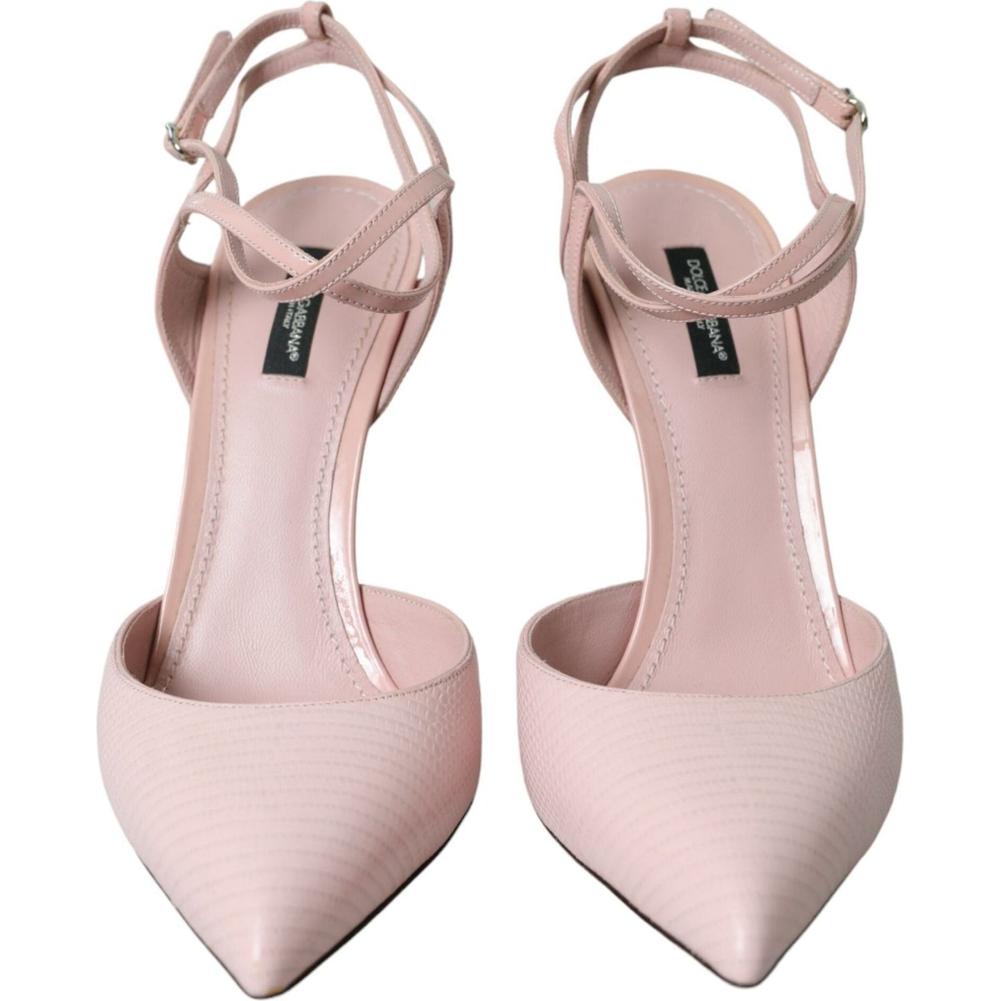 Dolce & Gabbana Pink Leather Ankle Strap Heels Pumps Shoes Dolce & Gabbana