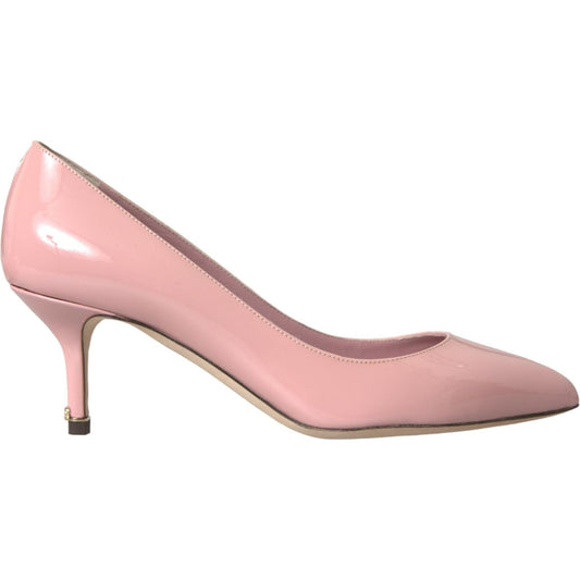 Dolce & Gabbana Light Pink Patent Leather Heels Pumps Shoes Dolce & Gabbana