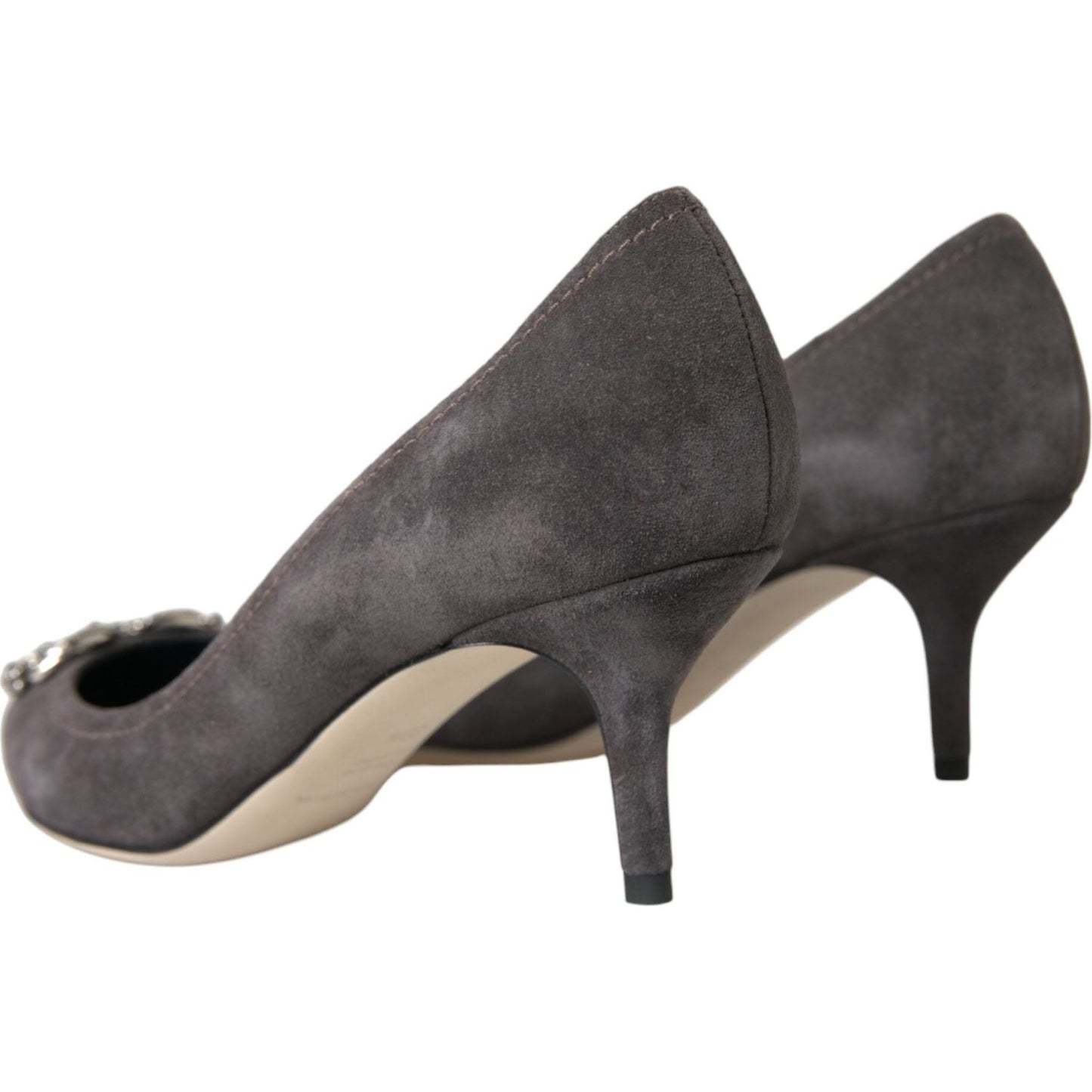 Dolce & Gabbana Gray Amore Suede Bellucci Heels Pumps Shoes Dolce & Gabbana