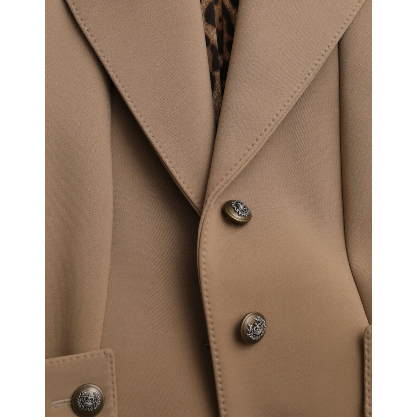 Dolce & Gabbana Brown Button Down Long Trench Coat Jacket Dolce & Gabbana