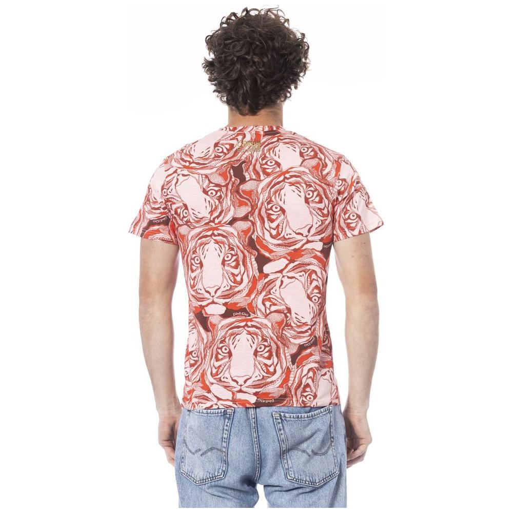 Cavalli Class Red Cotton Men T-Shirt Cavalli Class