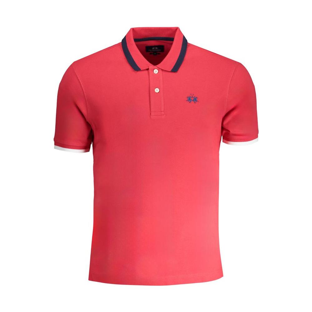 La Martina Red Cotton Polo Shirt La Martina