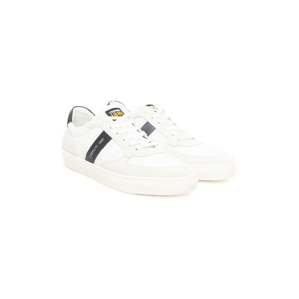 Cerruti 1881 White Leather Men Sneaker Cerruti 1881