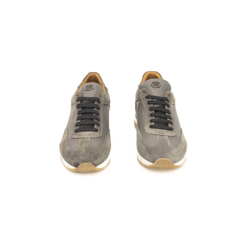 Cerruti 1881 Gray Leather Men Sneaker Cerruti 1881