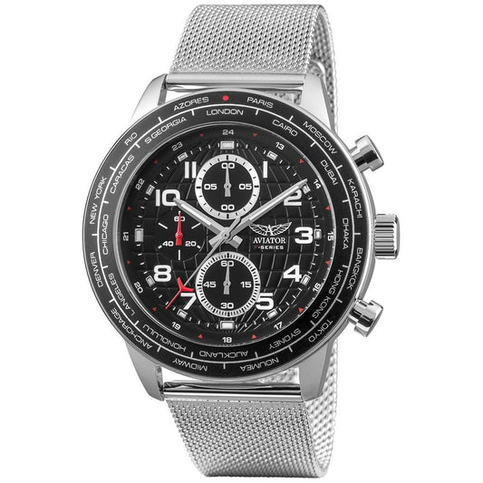 Aviator Silver Men Watch